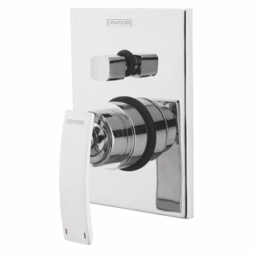 Single Lever Concealed Mixer & Diverter exposed parts kit consisting of operating lever & wall flange Chrome